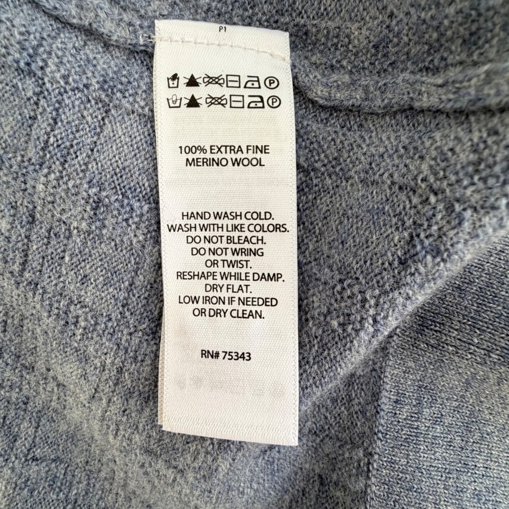 Jason Wu Men's Knit Button Down Shirt Short Sleeve 100% Merino Wool Blue L NWT - Picture 11 of 13